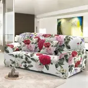Flowers Pattern Elastic Washable All-cover Corner Couch Cover L Shape Slipcovers