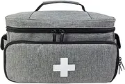 koolsoo First Aid Bag Travel Emergency Organizer Lightweight Home First Aid Box Empty Storage Bag for at Home Kitchen Business Office