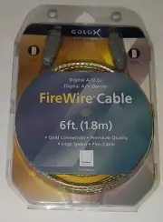 GOLD X 6FT FIREWIRE CABLE 4 PIN to 4 PIN IEEE1394 Model No. GX1394BB-06