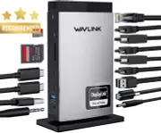 USB C Docking Station Triple Display 4K 60Hz 3 HDMI 2 DP Macbook Windows