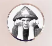 Aleister Crowley Pill Box Case Pillbox Holder Trinket Stash Magick Occult