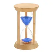 1Pcs 30 Minutes Sand Timer, Wooden Sand Watch for Home, Blue