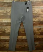 New Adidas Ultimate365 Mens Tapered Grey Golf Active Pants Size 32 Unhemmed