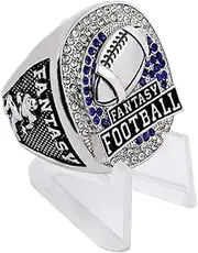 noblehead 2019 Fantasy Football Ring | Heavy FFL Championship Ring | Silver Plated Award MVP Trophy For Fantasy Football League Winner…