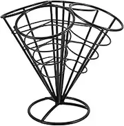 FOYTOKI 4 Hole Snack Serving Basket Appetizer Display Stand French Fries Chips Holder Stainless Steel