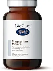 BioCare - Magnesium Citrate - Energy, Mental Health & Wellbeing Support - 90 Capsules