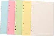 JEWEDECO 100 Sheets Binder Refills Lined Loose Leaf Paper Colors Punched for Easy Insertion for Planners and Journals for School and Office Use