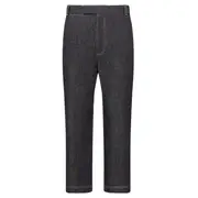 [Thom Browne] Washed Denim Contrast Topstitching Unconstructed Single Welt Pocket Trouser Men