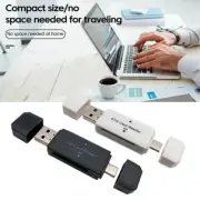 2 in 1 USB Type C to TF(microSD) and SD card reader writer adapter NEW