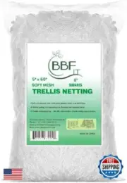 BBF IT Plant Trellis Netting 5 * 60FT Heavy-Duty Polyester Grow Net, Garden T