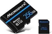 256GB TF Memory Card + SD Adapter, V30 U3 C10 Ultra High Speed TF Flash Memory Card
