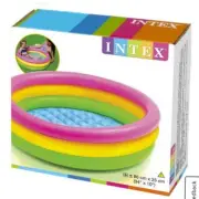 Intex Sunset Glow Inflatable Colorful Baby Swimming Pool, Multicolored
