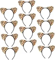 [Ipetboom] 12pcs Patterned Cat Ears Headband Leopard Supply Leopard Headpiece Party Hair Accessory Cat Ear Modeling Headband Festival Props Costume Ornament Costume Prop Costume Party Prop