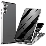 For Samsung Galaxy S24 Case Anti-spy Double-sided Tempered Glass Cover With Metal Frame