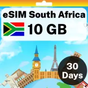eSIM South Africa - 10 GB - 30 Days - Travel eSIM | QR code activation