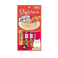 在飛比找大樹健康購物網優惠-【CIAO】啾嚕肉泥-鮪魚+鱈場蟹14g*4入/包 日本製