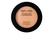 BYS Two-Way Wet Dry 7g Cake Foundation Face Makeup Beauty Cosmetics Medium Beige