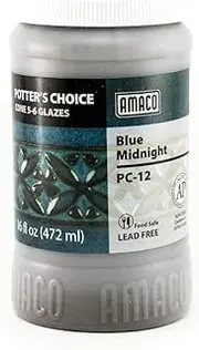 AMACO Potters Choice Glaze, Blue Midnight PC-12, 1 Pint