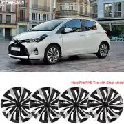 For Toyota Yaris 15" 4PCS Wheel Covers Hubcaps Snap On Hub Caps R15 Steel Wheel