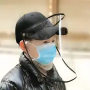 Kids Baseball Cap Anti-fog Clear Full Face Cover Protect Shield Anti-Saliva Hat