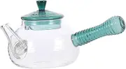 Ciieeo Handmade Heat Resistant Glass Tea Pot with Detachable Infuser Sturdy Teapot for Blooming Tea Clear Glass Design for Household Use for Relaxation and