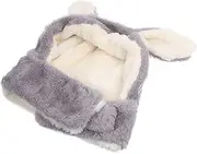 [DEARMAMY] Bunny Ears Scarf Neck Warmer Bonnet for Ear Muffs Hats for Babies Hat for Hat Scarf Ear Protection Hat Hats Fluff Khaki