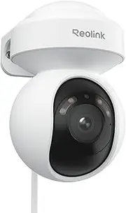 REOLINK 4K PoE Security Outdoor IP Camera with 355° Pan & 50° Tilt, Color Night Vision for Home Surveillance, Auto Tracking, Smart Detection, Two-Way Talk, 24/7 Recording, E1 Outdoor SE PoE