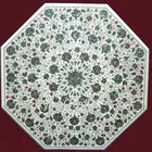 Octagon Marble Dining Table Top Abalone Shell Inlay Work Lawn Table for Hotel