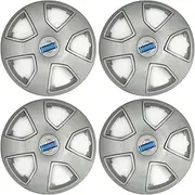 AEspares 4 Pcs New Wheel Hub Caps Cover Plastic Silver 17" Compatible With Mahindra Scorpio T1