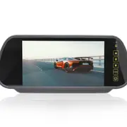 Elinz 7" Rearview Mirror Monitor 12V 24V 3 Video Inputs Car Truck Caravan