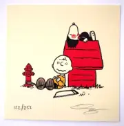 SAW Horror Peanuts Charlie Brown Snoopy 5x5 SIGNED 122/253 Art Print Raid71