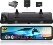REDTIGER Mirror Dash Cam Backup Camera 11''UHD 4K Front and 1080P Rear View Mirr