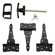 Shed Door Hardware Kit : 6" Hinges Colonial T Handle Gate Hardware Gate Hinges