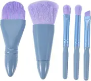 WOFASHPURET 1 Set Makeup Brush Set with Mirror Portable and Lightweight Travel Face Beauty Tools for Foundation Blush and Eyeshadow Application for Makeup Enthusiasts