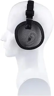 [SUNNY] Outdoor Airsoft Shooting Ear Protection Gear Metal Steel Wire Mesh Tactical Earmuffs - Black