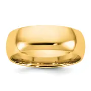 10K Yellow Gold 10Ky 6.5mm Standard Comfort Fit Band Size 11.5