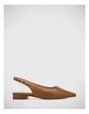 [Wittner] Mera Leather Slingback in Havana Tan