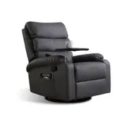 Levede Heated Recliner Massage Chair 360 Swivel Grey