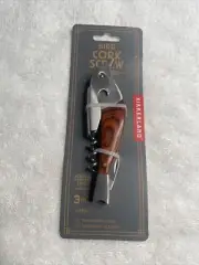 Kikkerland Wood Bird Corkscrew Wine Beer Bottle Opener Waiters Friend New