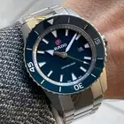 Rado Captain Cook 45 mm Swiss Automatic Diver Watch Titanium Blue Dial & Bezel