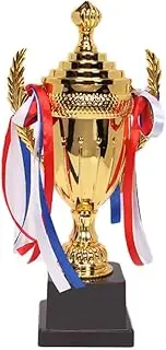 Beautiful Ribbon Car Show Trophy - Waterproof Big Trophy, Gold Award Trophies, First Place Trophy | Large Gold Trophy Cup, Colorful Ribbon Awards for Party Celebrations Award Ceremony Appreciation