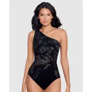 Miraclesuit Swim Iridium Minx Underwired One Shoulder Shaping Swimsuit