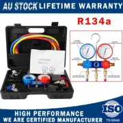 R134a Manifold Gauges Set Refrigerant Kit + Color Hose Air Conditioner HVAC 60in