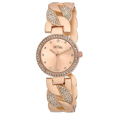Bob Mackie Women's 26mm Interwoven Crystal Bezel Watch