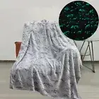 Glowing Dinosaur Blanket Fun Night Light Glow in the Dark Throw for Children's