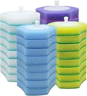 BOOMJOY Toilet Wand Refills,Toilet Bowl Cleaner Refills,Disposable Toilet Brush Heads-32 Count-Pack of 4,4 Fragrance-Marine,Lavender,Lemon,Fragrance-Free