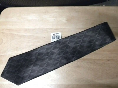 MEN'S DARK BROWN HAGGAR COLLECTION SILK TIE NEW WITH TAG