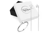 Boxed Solid 925 Signature Silver Star Earring and Ring Set