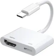 USB C to HDMI Adapter, USB C to HDMI 4K, USB C to HDMI Adapter for iPhone 15 MacBook Pro Air iPad Pro, USB C HDMI with 4K/100W Charging, USB C HDMI Adapter for Pixelbook, Surface