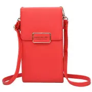 Phone Bag Wallet Card Holders Waist Bag For 5.5 Inch Smart Phone RED COLOR